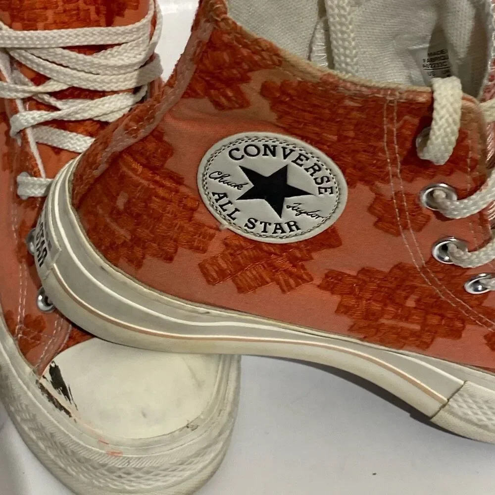 Converse Womens Mantra Orange All Star Chuck Taylor Lift Platform Sneaker Size 8